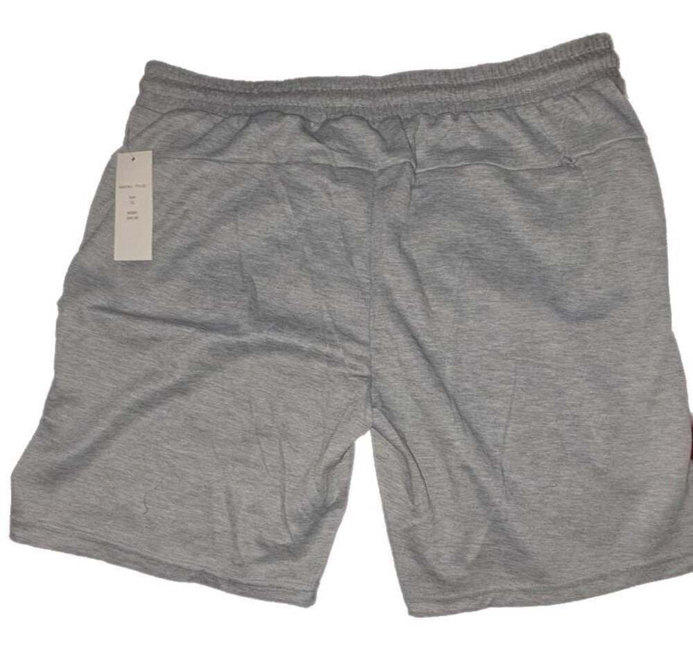 Pure Champ Men's Gray French Terry Athletic Sweat Shorts with Zipper Pockets